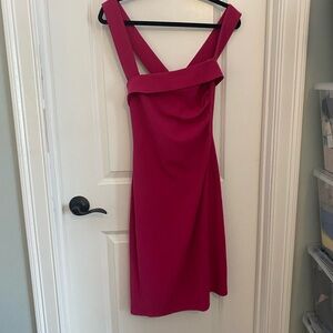 LK Bennett Fuchsia Shoulder Strap Sheath Dress